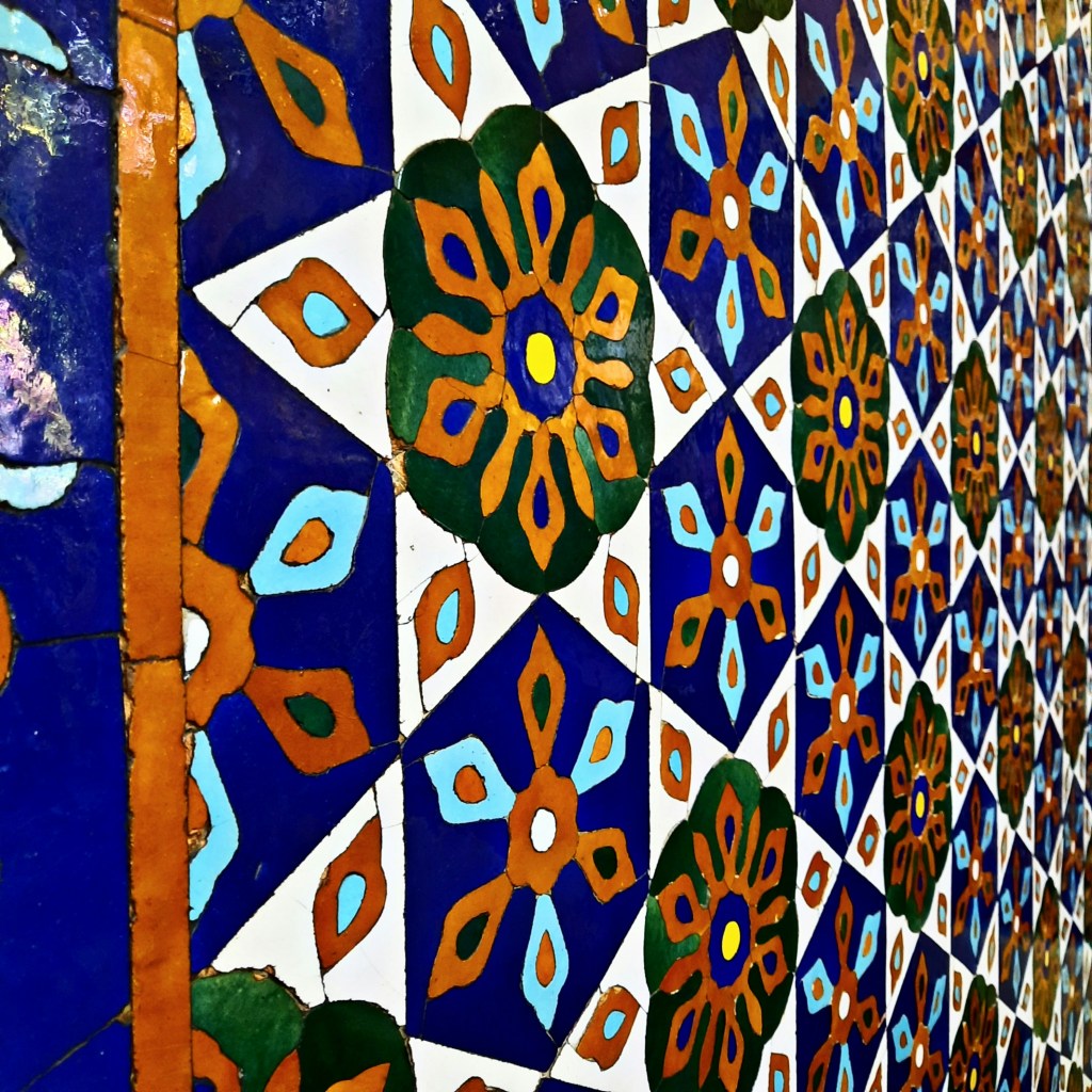 Iranian tile artwork.